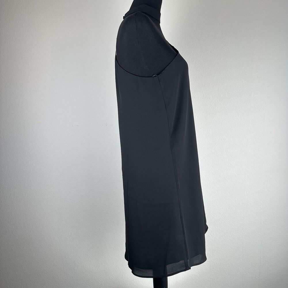 Three Eighty Two Dress Womens Large Black One Shoulder LBD Cocktail Minimalist - Picture 6 of 16